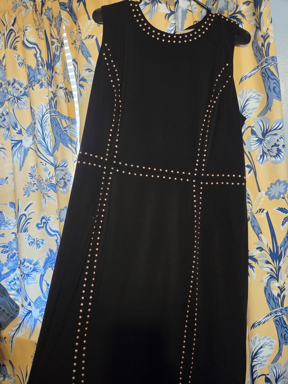 Philosophy Black Maxi Dress with Gold Stud Detailing